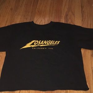 Brandy Melville Black Los Angeles Tee